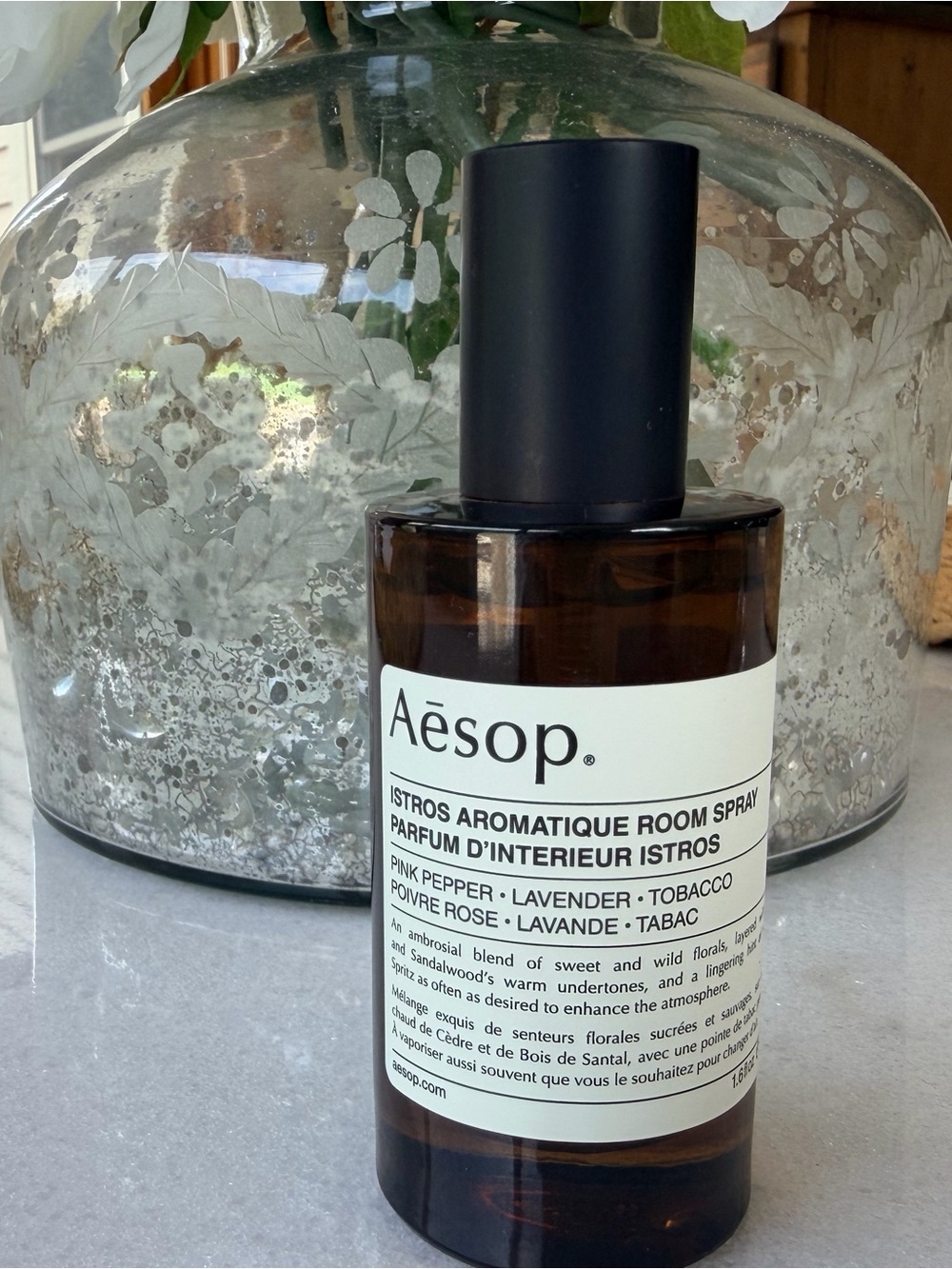 Aēsop, Istros Aromatique Room Spray, Pink Pepper, Lavender, Tobacco